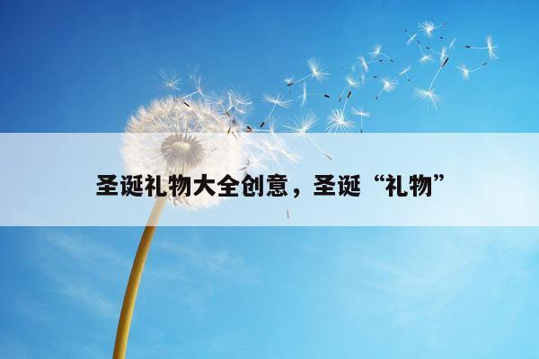 圣诞礼物大全创意，圣诞“礼物”