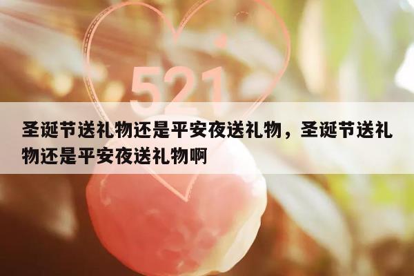 圣诞节送礼物还是平安夜送礼物，圣诞节送礼物还是平安夜送礼物啊