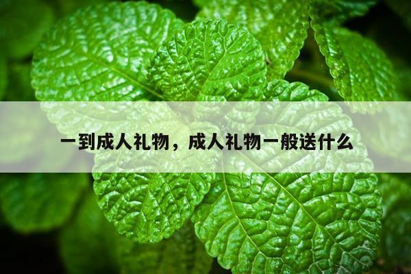 一到成人礼物，成人礼物一般送什么