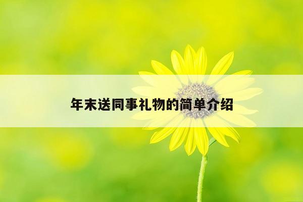 年末送同事礼物的简单介绍
