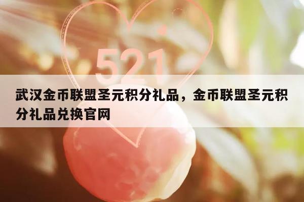 武汉金币联盟圣元积分礼品，金币联盟圣元积分礼品兑换官网