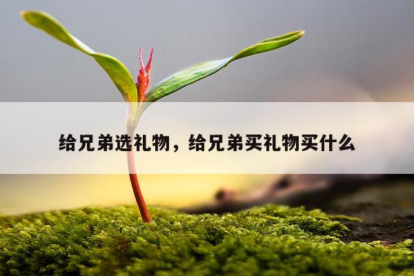 给兄弟选礼物，给兄弟买礼物买什么