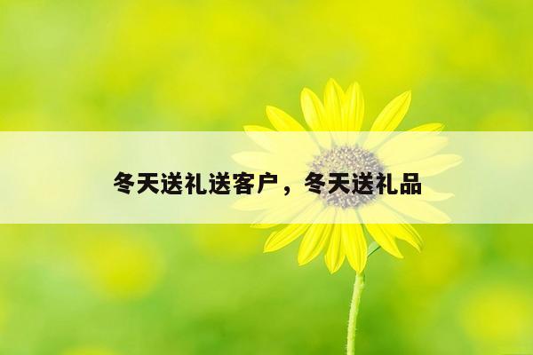 冬天送礼送客户，冬天送礼品