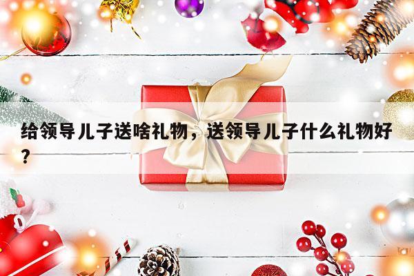 给领导儿子送啥礼物，送领导儿子什么礼物好?